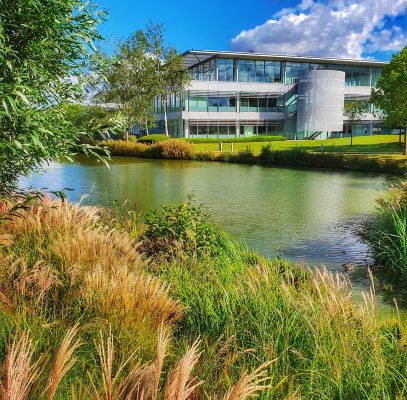 Giganet full fibre office next to lake in Whiteley