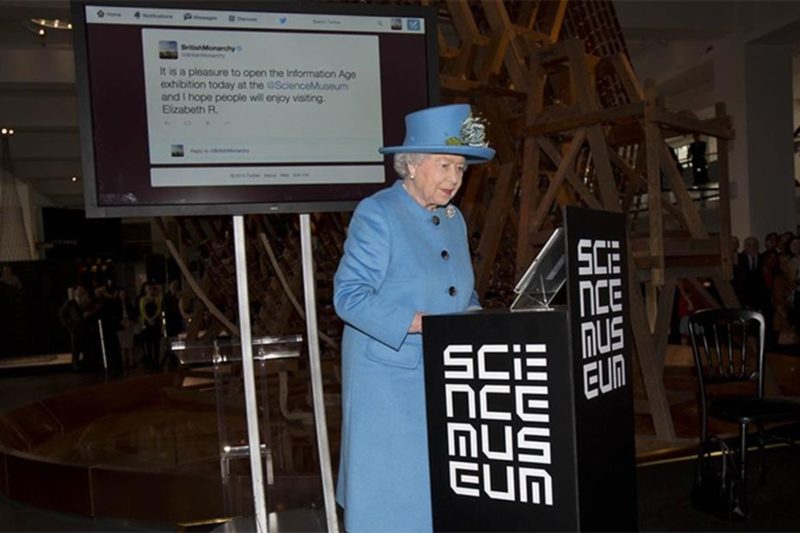 The Queen sending her first tweet