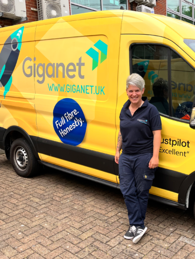 Trainee installations engineer Emma celebrates World Youth Skills Day at Giganet