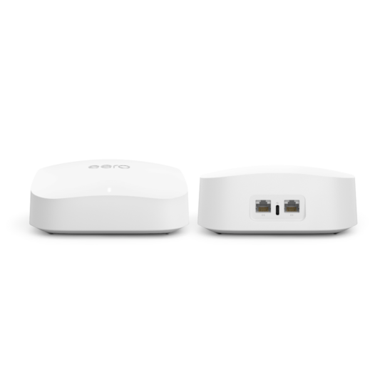 White Amazon eero Pro6E router
