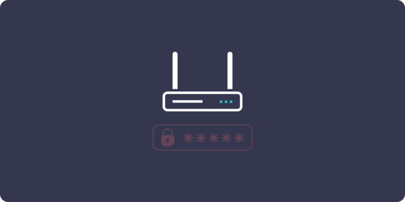 Diagram showing default router logins