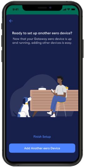 eero app - new device set up complete